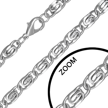 L51.5cm W6.2mm | Fashion Alloy Lobster Claw Clasp Spiral Snail Link Chain