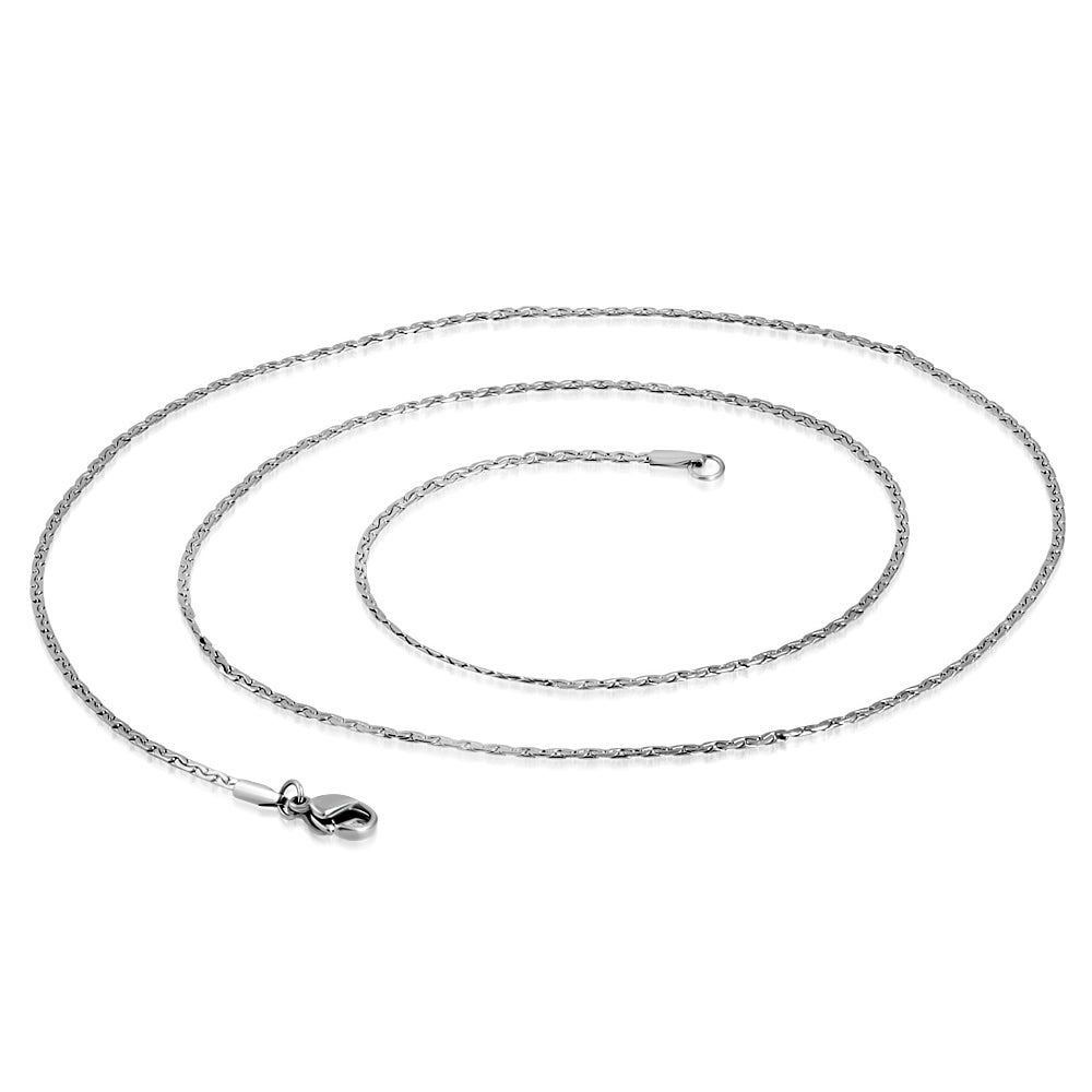 L-63cm W-1.4m | Stainless Steel Lobster Claw Clasp Fancy Oval Link Chain