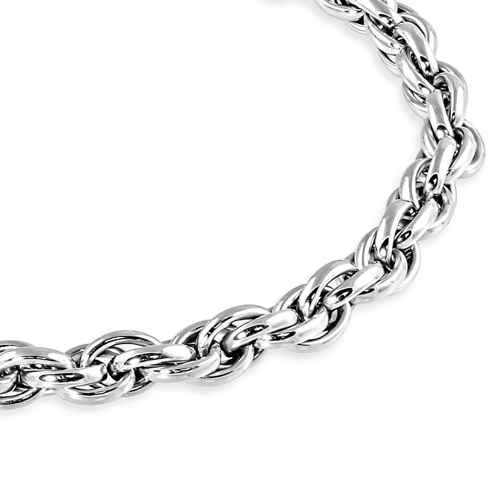 L-23cm W-5mm | Stainless Steel Elliptical Link Chain Bracelet