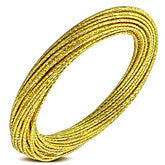 DIA-70mm | Fashion Alloy Interlocking Multi Wire Criss-Cross Bangle Set