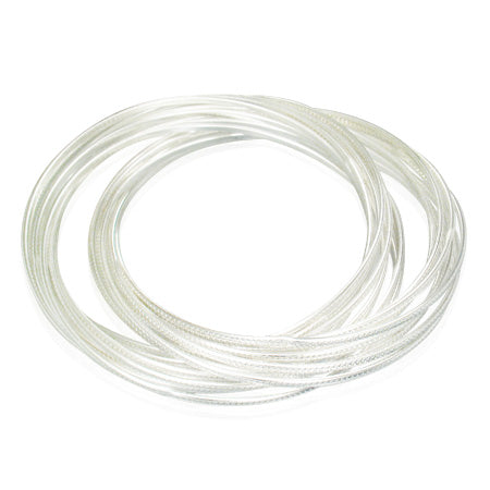 DIA-70mm | Fashion Alloy Interlocking Multi Wire Criss-Cross Bangle Set