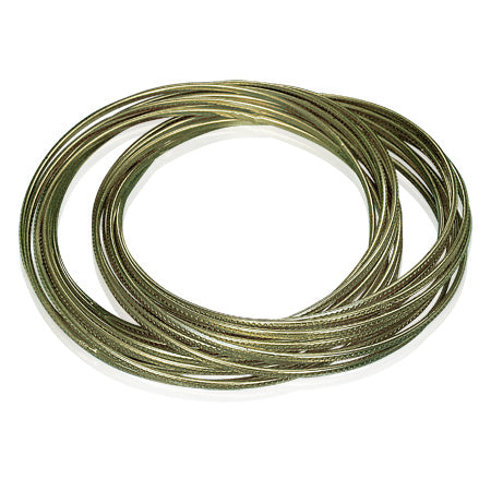 DIA-70mm | Fashion Alloy Interlocking Multi Wire Criss-Cross Bangle Set