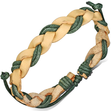 Fashion Multi Wrap Rope Braided Adjustable Brown Leather Bracelet