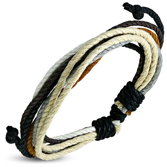 Fashion Multi Color Adjustable Wrap Rope Bracelet
