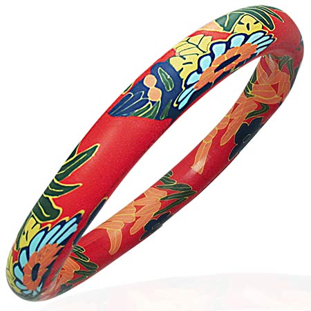 DIA65mm | Fashion Fimo/ Polymer Clay Flower Woman Bangle