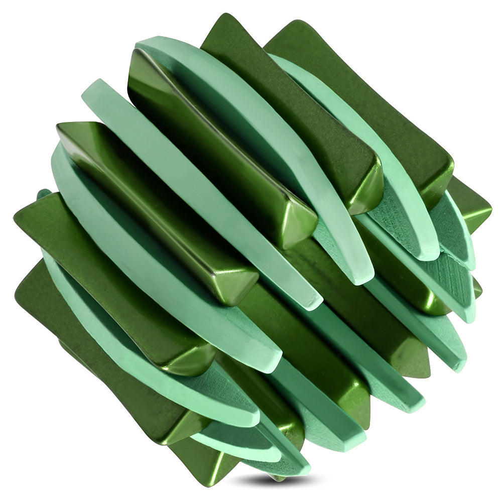 Fashion Section Stretch Wood & Acrylic Bangle