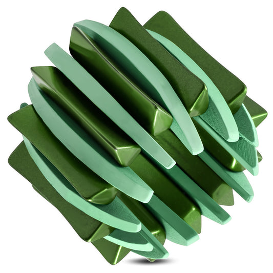 Fashion Section Stretch Wood & Acrylic Bangle