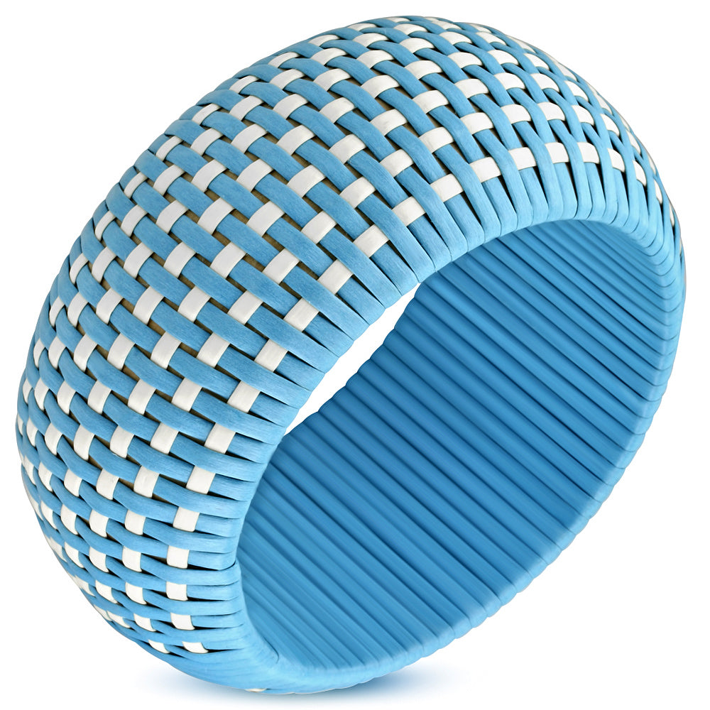 DIA-65mm | Fashion Basket Weave Woven Wide Bangle